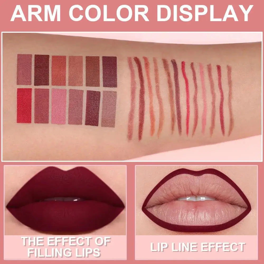 6pcs Matte Lip Liner Set