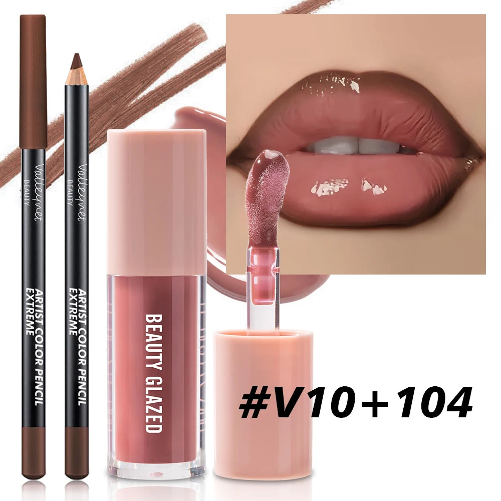 2pcs Set Velvet Texture Lip Makeup