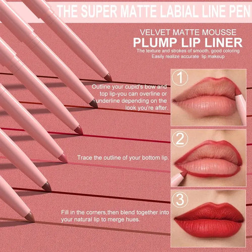 6pcs Matte Lip Liner Set