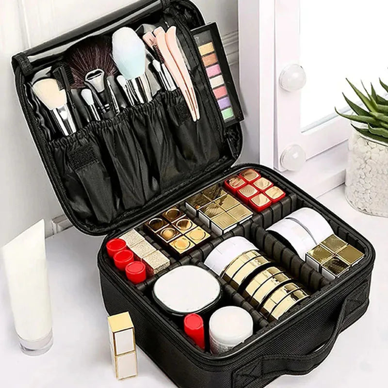 Makeup Bag for Women Travel Waterproof Necessary Beauty Brush Cosmetic Case Professional Makeup Box