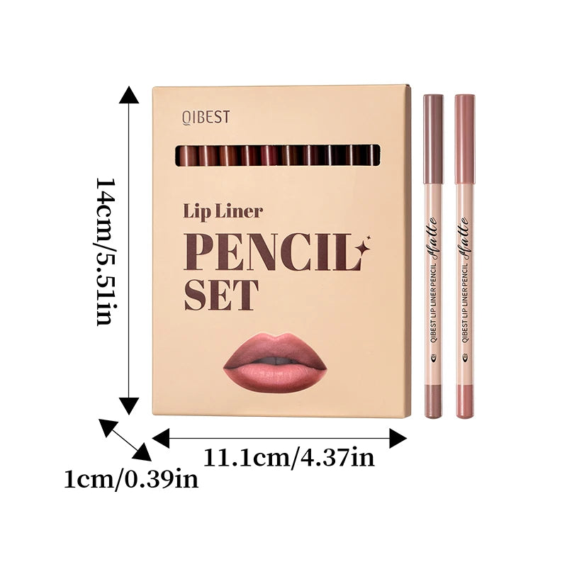 12 piece matte lipliner set