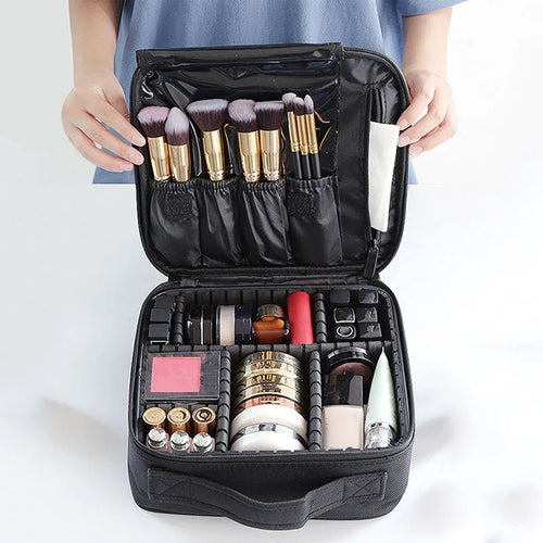 Makeup Bag for Women Travel Waterproof Necessary Beauty Brush Cosmetic Case Professional Makeup Box