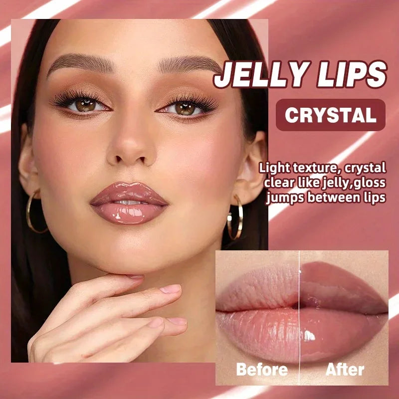 Colored lip gloss, liquid hydrating and moisturizing