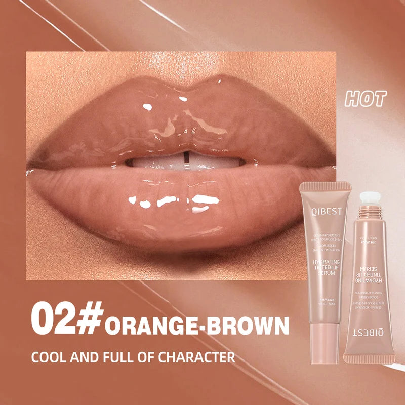 Colored lip gloss, liquid hydrating and moisturizing