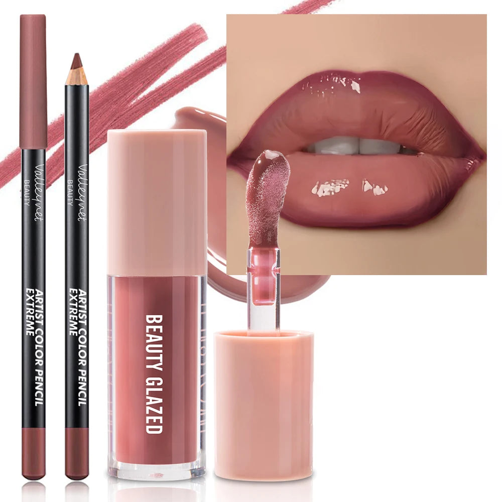 2pcs Set Velvet Texture Lip Makeup