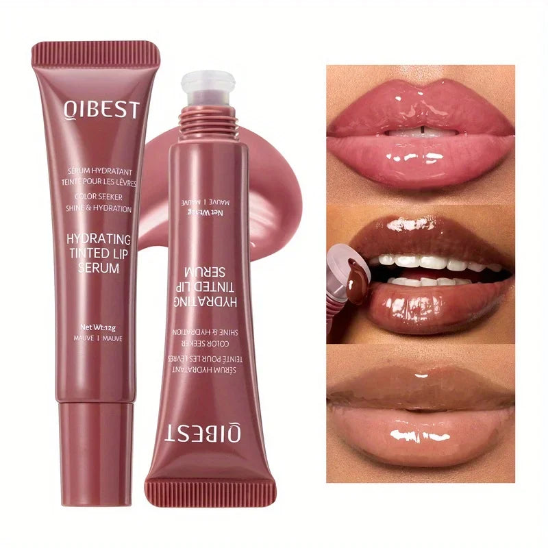 Colored lip gloss, liquid hydrating and moisturizing