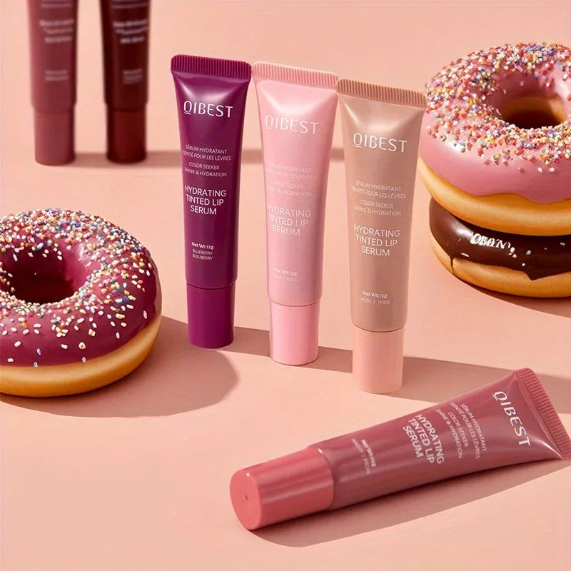 Colored lip gloss, liquid hydrating and moisturizing