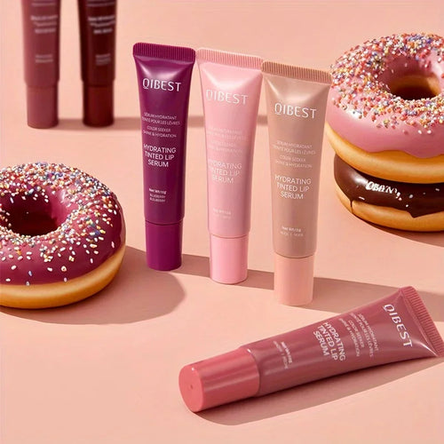 Colored lip gloss, liquid hydrating and moisturizing