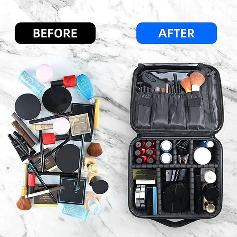 Makeup Bag for Women Travel Waterproof Necessary Beauty Brush Cosmetic Case Professional Makeup Box