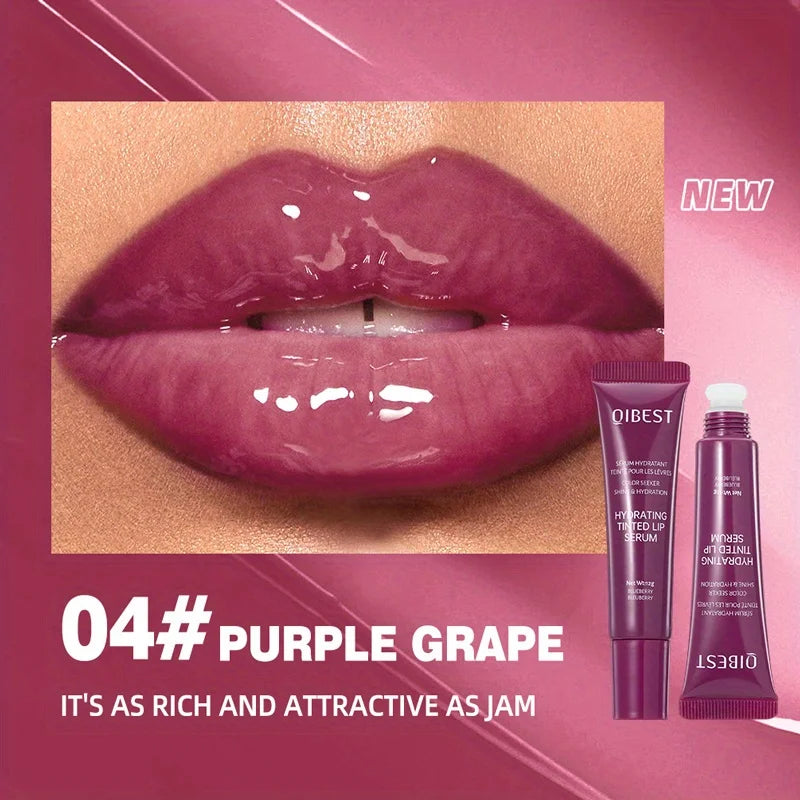 Colored lip gloss, liquid hydrating and moisturizing